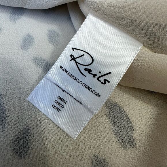 RAILS Jaylin Ivory Cheetah Mini Dress Sheath Drawstring Waist NWOT - Picture 10 of 13